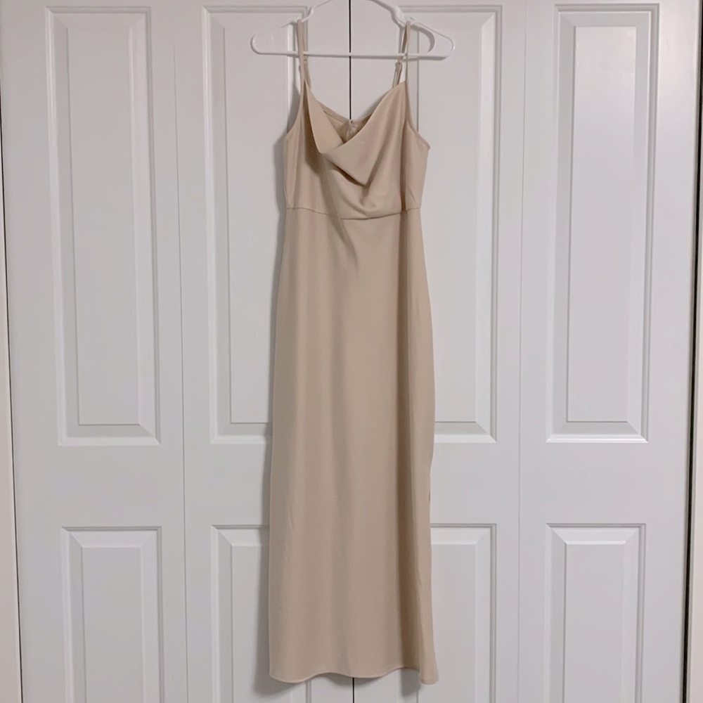 BHLDN cowl-neck midi slip dress. Size 6